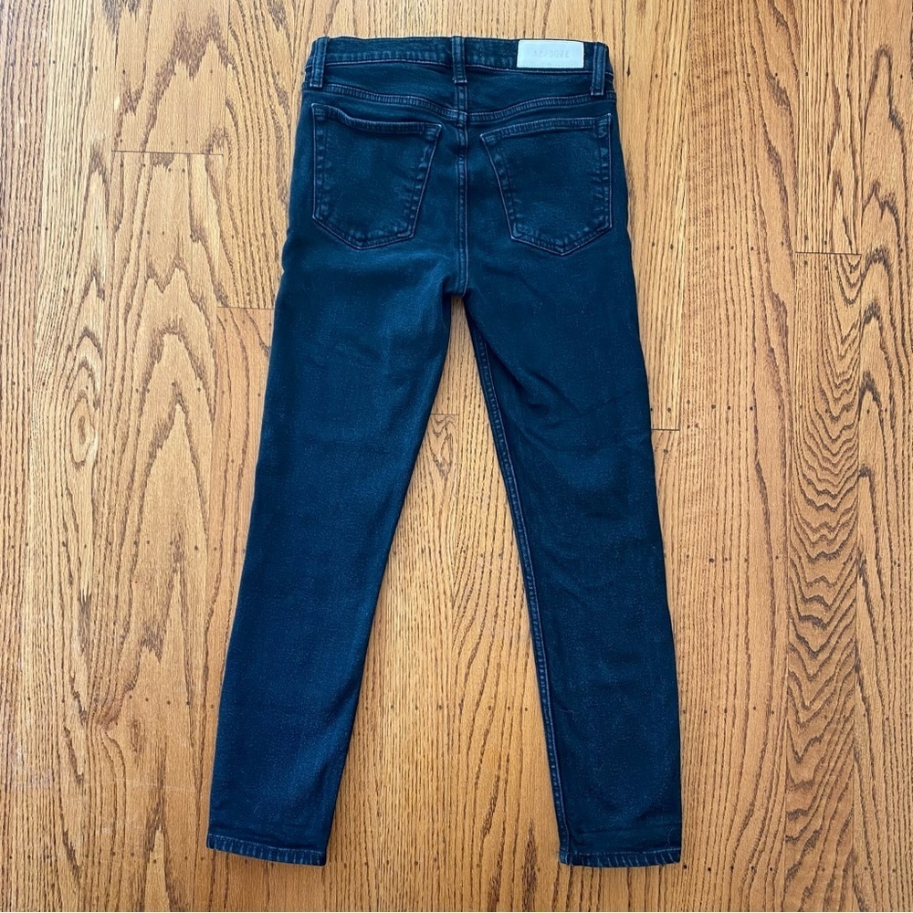 RE/DONE originals 80s Slim Straight in Jet Blue Black Sz 25 - Picture 4 of 10